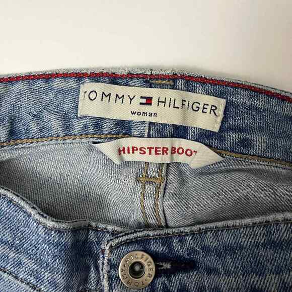 Tommy Hilfiger Womens 24 Hipster Bootcut Jeans Y2K Light Wash - Picture 5 of 7